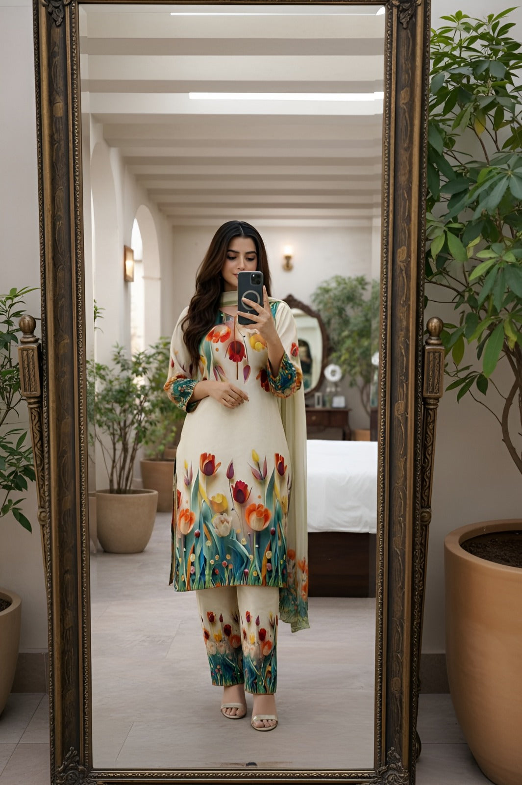 Luxury 3-Piece Unstitched Silk Suit | Free COD All Pakistan