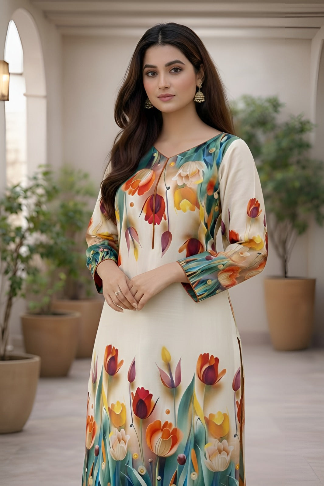 Luxury 3-Piece Unstitched Silk Suit | Free COD All Pakistan