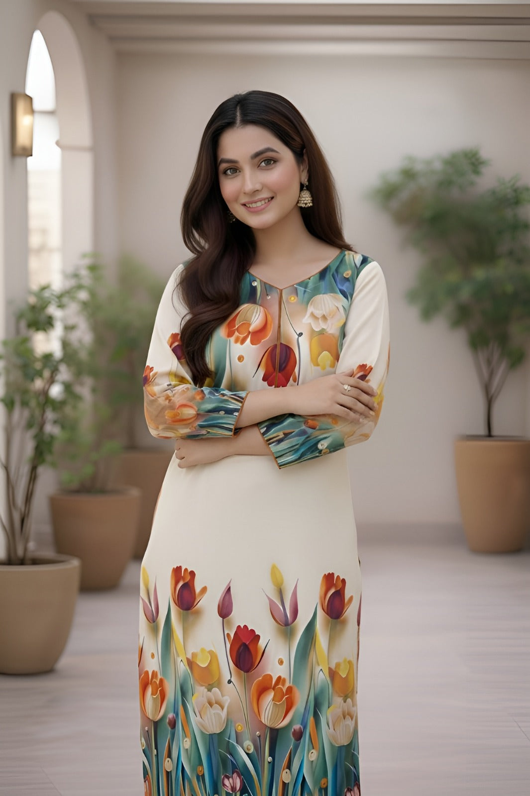 Luxury 3-Piece Unstitched Silk Suit | Free COD All Pakistan